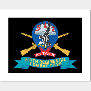 517th Regimental Combat Team (RCT) - Infantry w Br - Ribbon X 300 Posters and Art